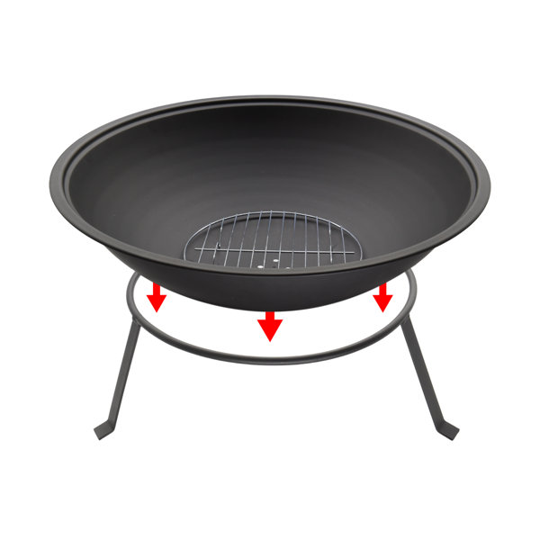 Cuisiland 22'' Round Steel Fire Pit Stand Wayfair